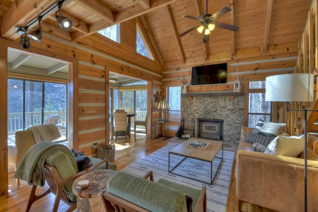 Waywish Waterfront Cabin In Blue Ridge Mountains Exteriör bild