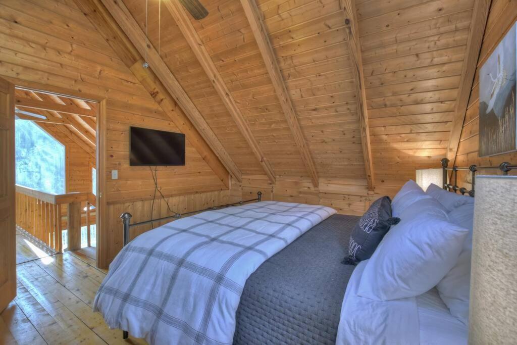 Waywish Waterfront Cabin In Blue Ridge Mountains Exteriör bild