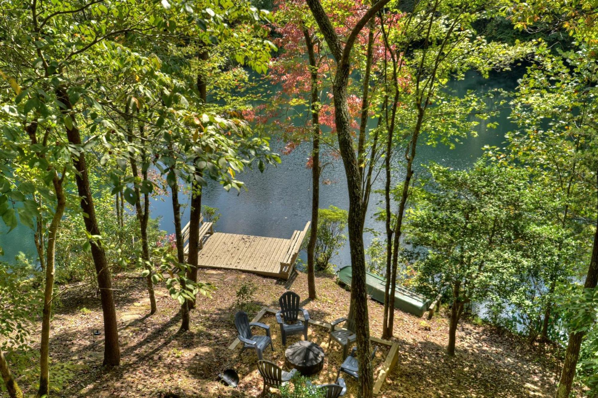 Waywish Waterfront Cabin In Blue Ridge Mountains Exteriör bild